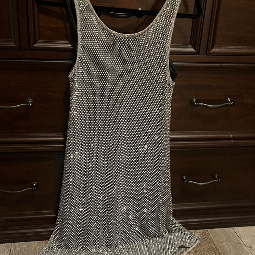 Prada Crystal Rhinestone Embellished Mesh Dress - Picture 8 of 13